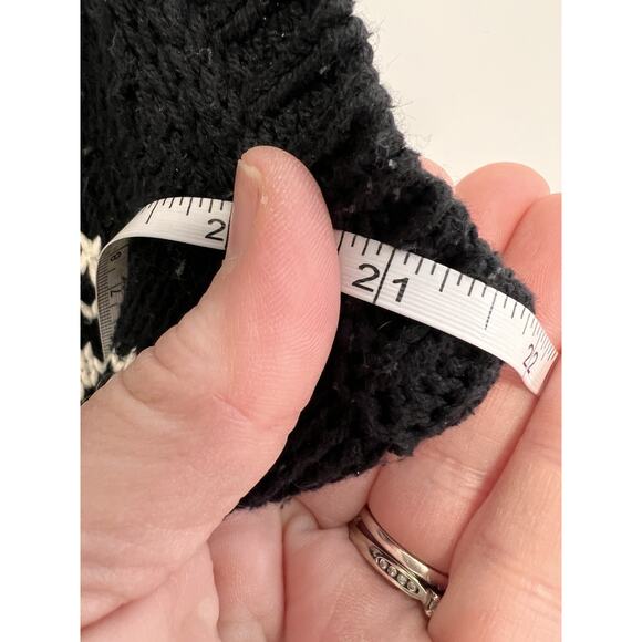 Coldwater Creek Fair Isle Moose Cardigan Sweater Vest Large 14 Cabincore Granny - Picture 12 of 14